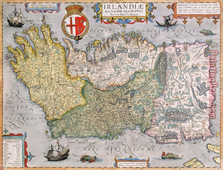 English School Antique Map of Ireland
